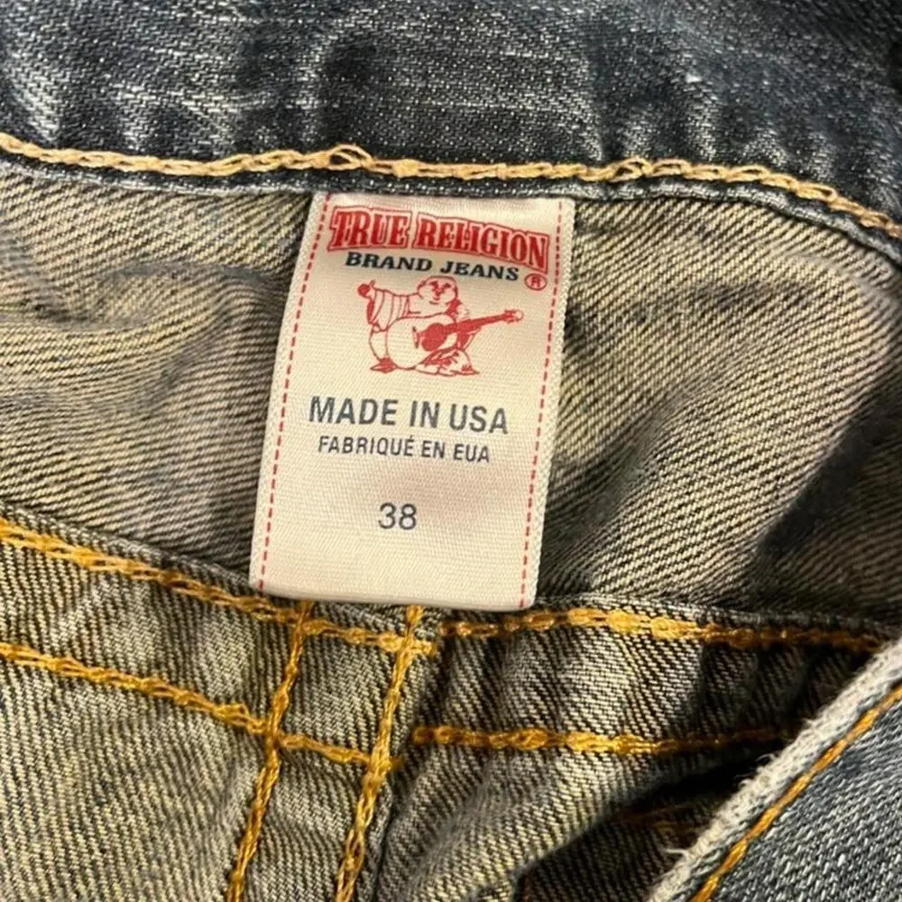 True religion world tour leg jeans in size 38